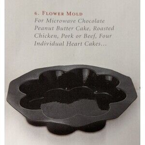 Demarle Flexipan Silicone Black Flower Mold 10 1/4" Diameter Made in France